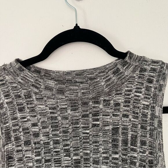 MAEVE Anthropologie Emerson Heather Gray Mockneck Sleeveless Swing Dress S - Picture 8 of 12